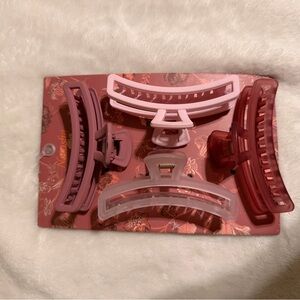 Pink & Mauve Hair Claw Clip Set